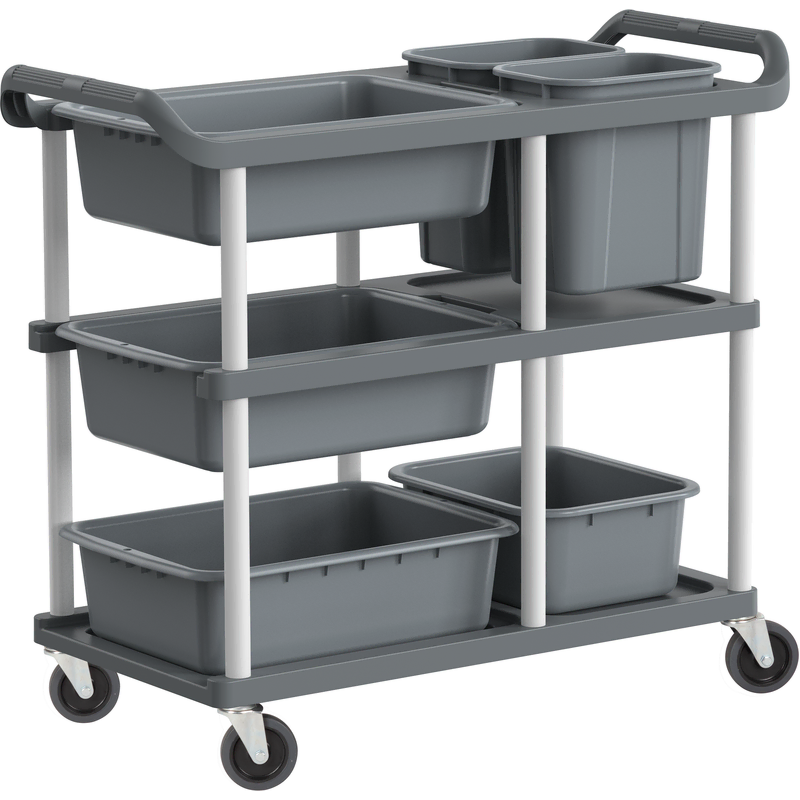 KK Large Serving Trolley 3 Tiers - Grey