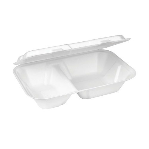 Eco+ Cane Snack Clam with 2 Compartments 9x6x3" (Box of 250)
