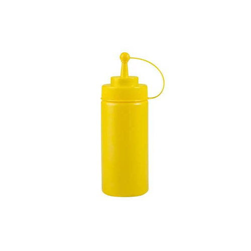 Squeeze Bottle - Wide Mouth With Cap 480ml Yellow 