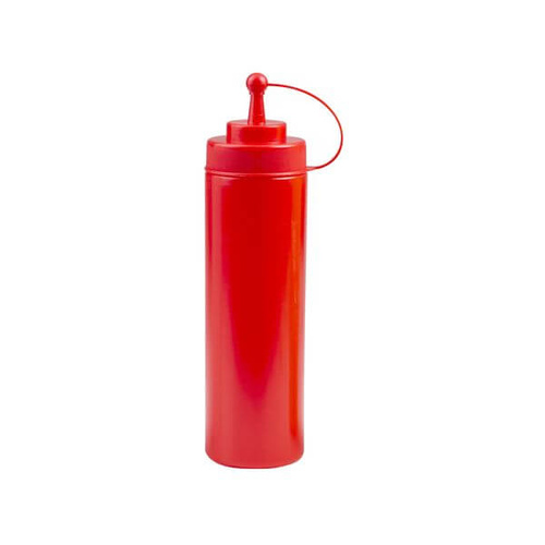 Squeeze Bottle - Wide Mouth With Cap 720ml Red (Box of 12)