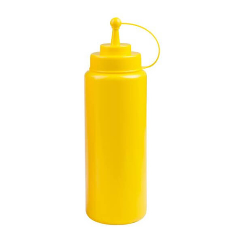 Squeeze Bottle - Wide Mouth With Cap 1000ml Yellow 