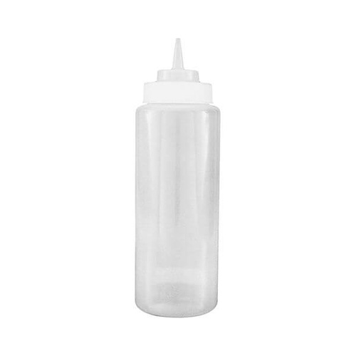 Sauce Bottle 1000ml Clear, Wide Mouth 