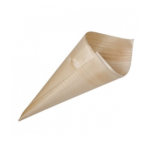 Trenton Disposable Cone Holder - 180mm Bio Wood (Pack of 50)