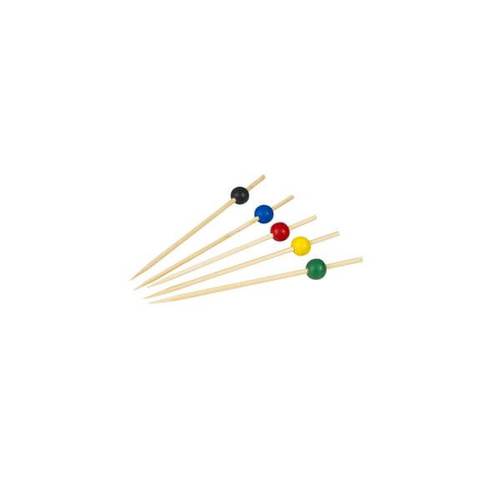 Party Pick - Assorted Coloured Tips 125mm Bamboo (Pack of 1200)