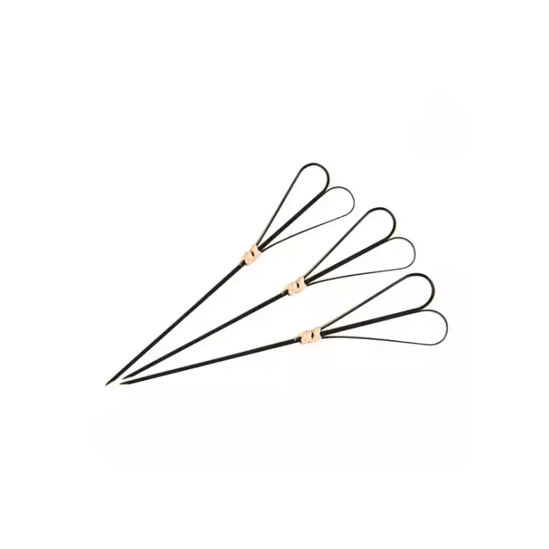 Skewer - Heart 100mm Black Bamboo (Pack of 1000)