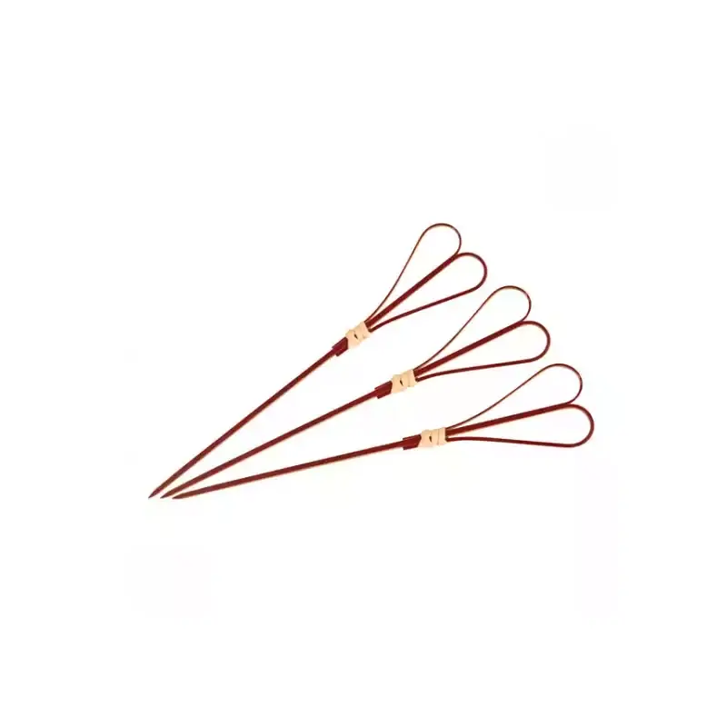 Skewer - Heart 180mm Red Bamboo (Pack of 1000)