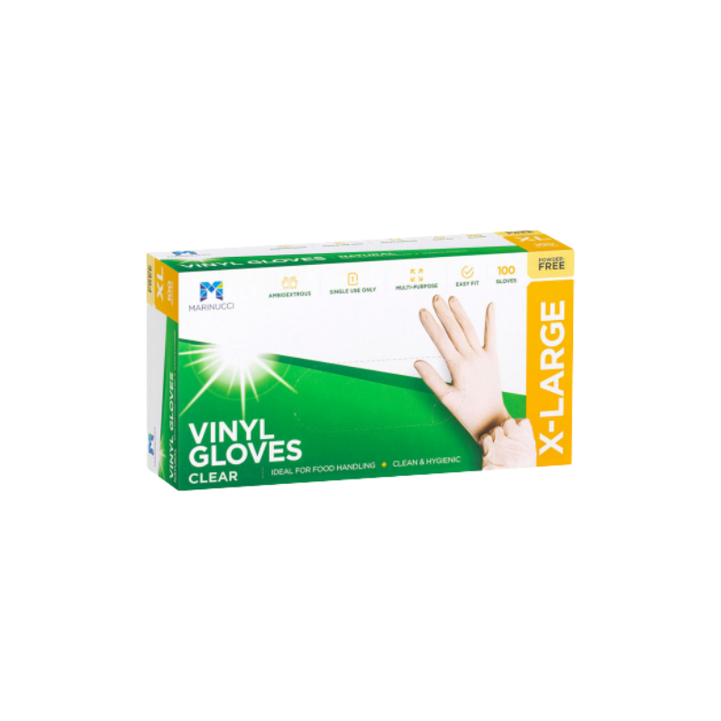Vinyl Glove Clear P/F X-Large (Box of 100)
