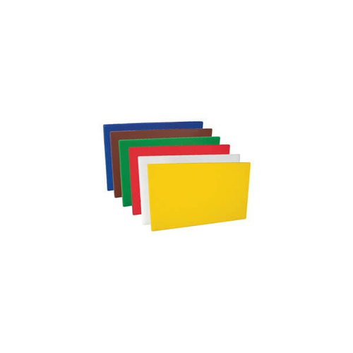 Cutting Board - 6 Pieces - 1 Each Of Blue, Brown, Green, Red, White, Yellow 205x300x13mm - Polyethylene 
