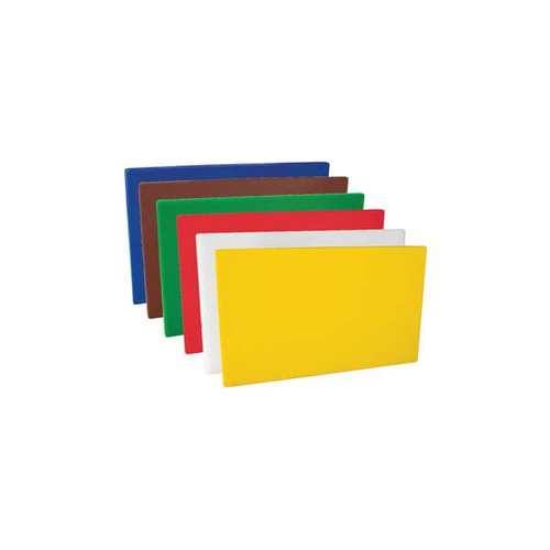 Cutting Board - 6 Pieces - 1 Each Of Blue, Brown, Green, Red, White, Yellow 250x400x13mm - Polyethylene 