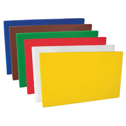Cutting Board - 6 Pieces - 1 Each Of Blue, Brown, Green, Red, White, Yellow 530x325x20mm - Polyethylene 