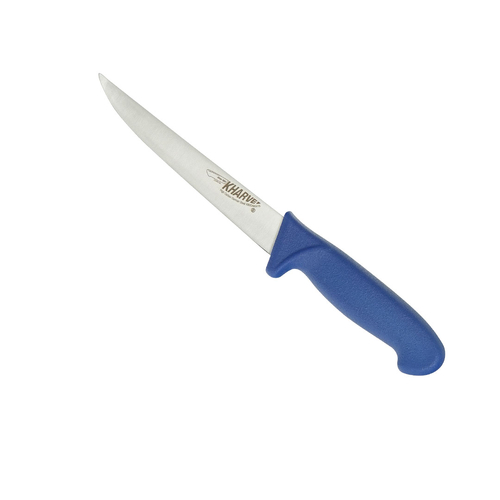 Kharve Boning Knife Straight And Wide Blade 15cm Blue Handle