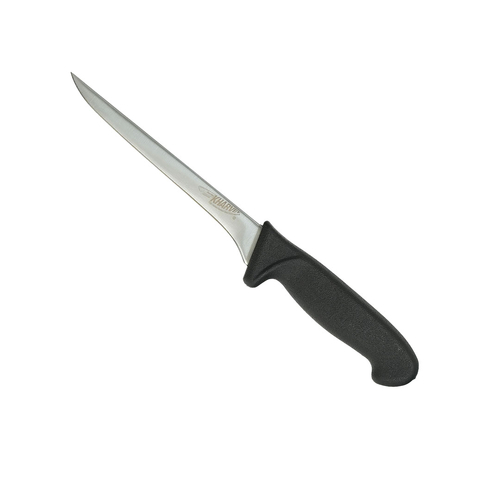 Kharve Boning Knife Straight And Narrow Curved Blade 15cm Black Handle