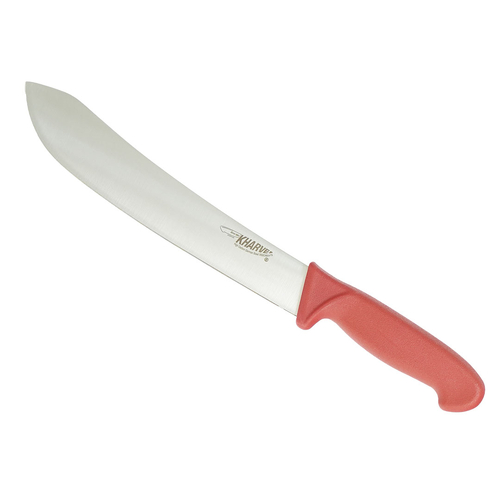 Kharve Straight Butcher Knife European 25cm Red Handle
