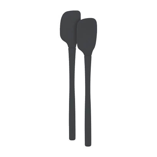 Tovolo Flex-Core All Silicone Set 2 Mini Spatula / Spoonula - Charcoal