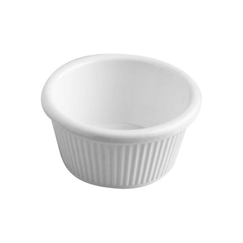 Superware Melamine Fluted Ramekin White - 50x30mm 50ml (Box of 36)