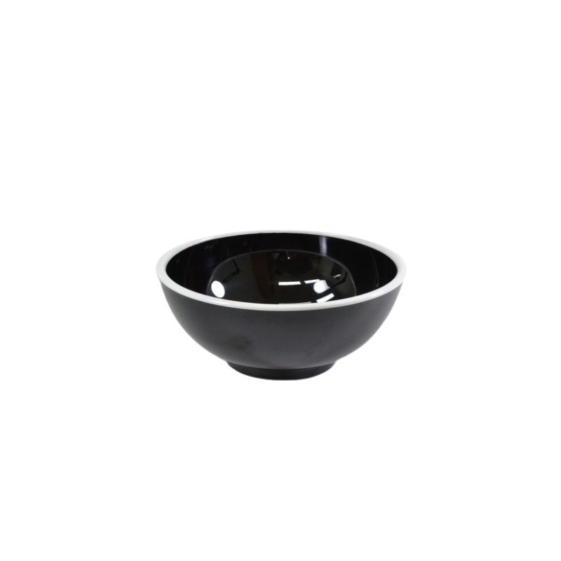 Jab Vintage Black/White Rim Enamel Look Round Melamine Bowl 175x80mm (Box of 6)