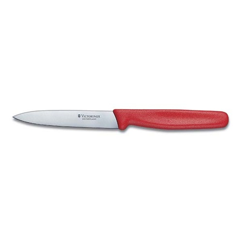 Victorinox Paring Knife Straight Edge 100mm - Red Polypropylene