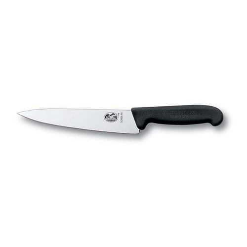 Victorinox Carving Knife Straight Edge 19cm - Black Fibrox