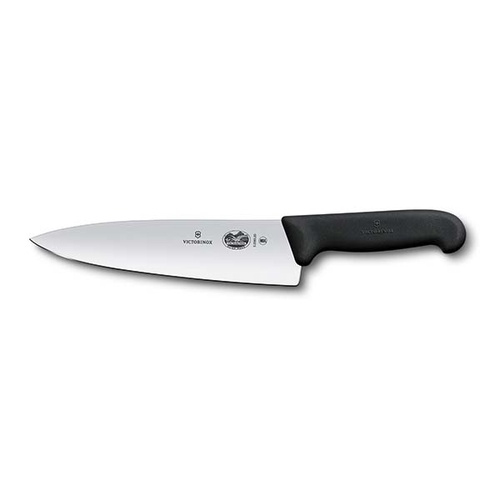 Vitorinox Carving Knife Straight Edge 200mm - Black Fibrox
