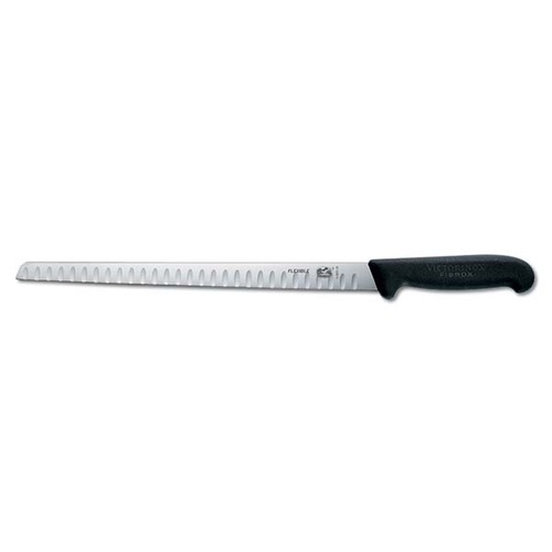 Victorinox Salmon Knife Fluted Edge 300mm - Black Fibrox