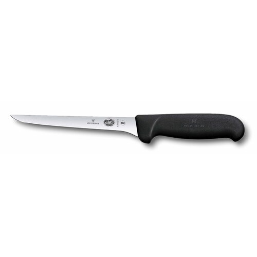 Victorinox Fibrox Straight Narrow Flexible Blade Boning Knife 150mm Black