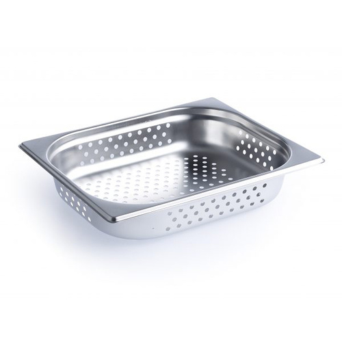Chef Inox Anti - Jam Steam Pan - 1/2 Size 65mm Perforated 