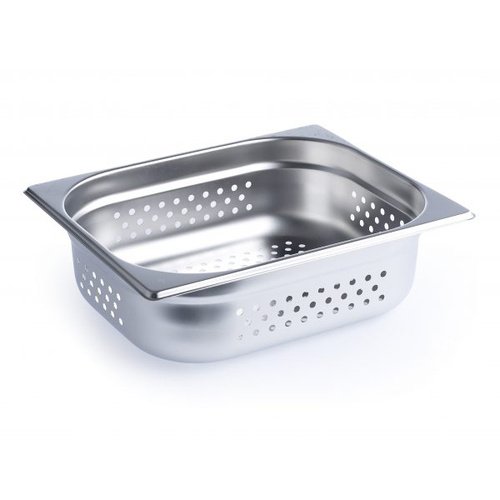 Chef Inox Anti - Jam Steam Pan - 1/2 Size 100mm Perforated 