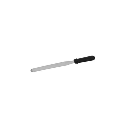 Spatula / Pallet Knife - Straight 200mm - Stainless Steel Blade, Black Plastic Handle 