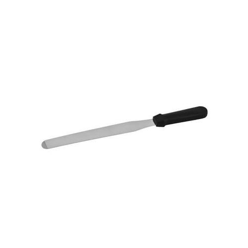 Spatula / Pallet Knife - Straight 350mm - Stainless Steel Blade, Black Plastic Handle 