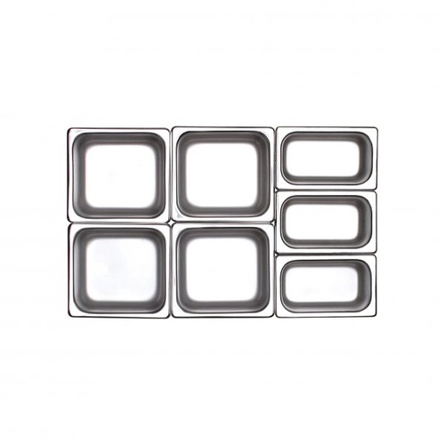 Chef Inox Anti - Jam Steam Pan - 1/4 Size 65mm