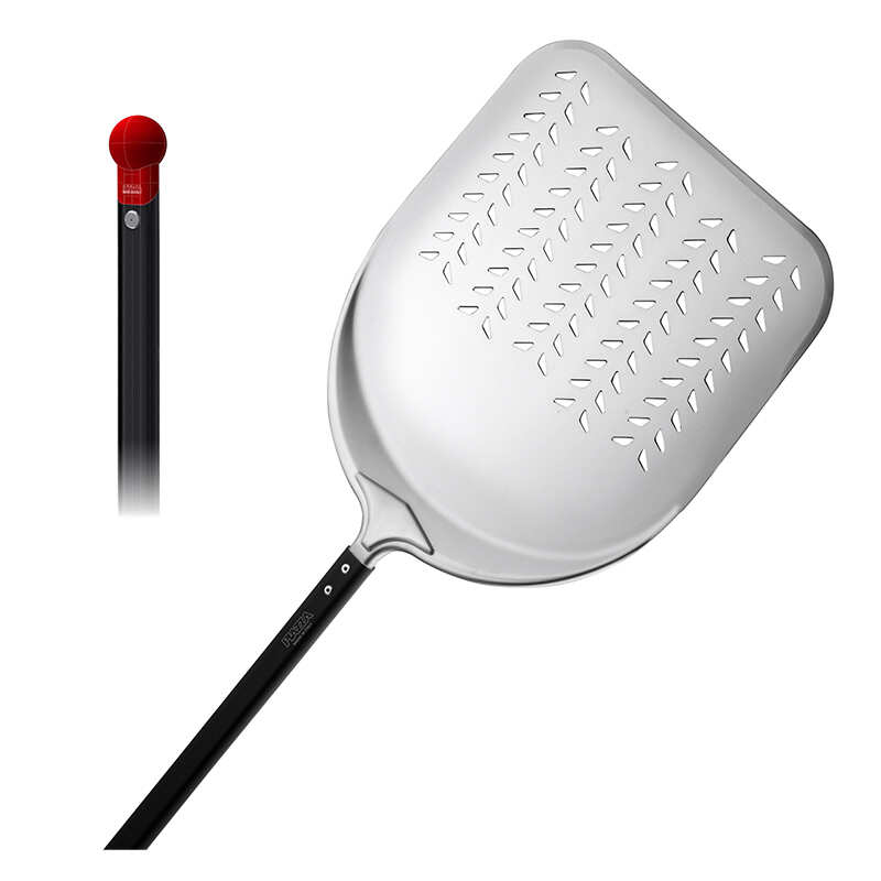 Piazza Pizza Peel 330 x 1870 mm Rectangular Perforated Aluminium Head with Handle