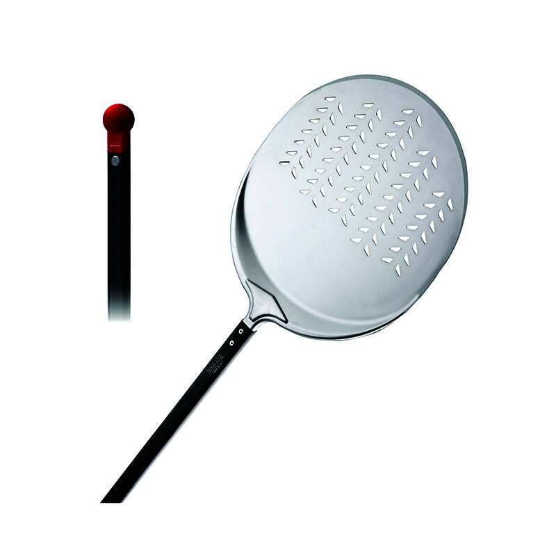 Piazza Pizza Peel Round Perforated Aluminium Short Handle 330 - 670mm