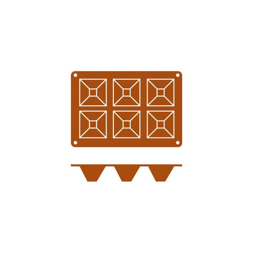 Pyramid 6 Cup 71x71x40mm / 90ml 