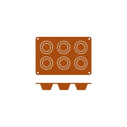 Muffin 6 Cup 69x35mm / 100ml 
