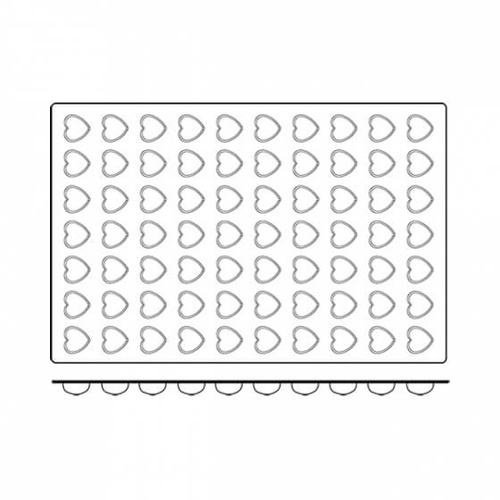 Mini Heart 70 Cups 36x39x16mm / 11ml 
