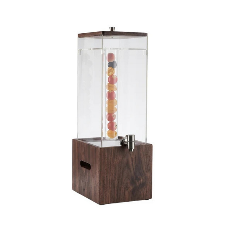 Chef Inox Serve Walnut Wood Drink Dispenser with Infuser 180x220x600mm