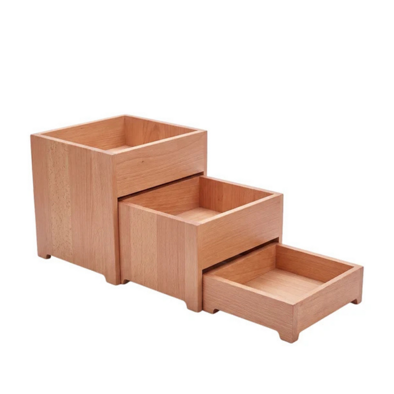 Chef Inox Serve Beechwood 3-Tier Nested Table Set 320x320x330mm