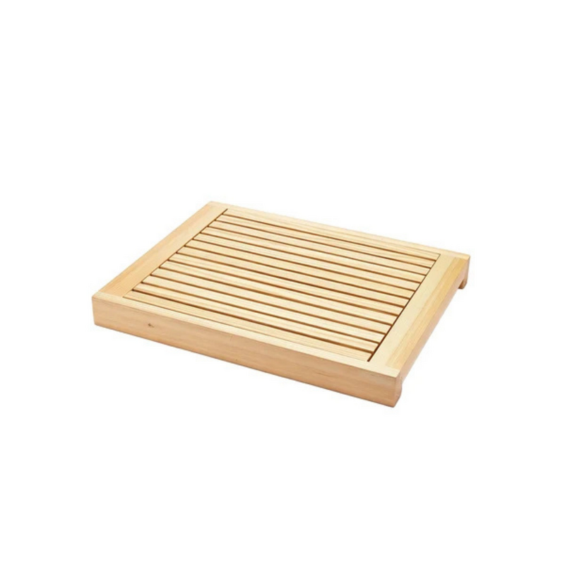 Chef Inox Serve Beechwood Bread Board with Stainless Steel Tray 440x330x45mm