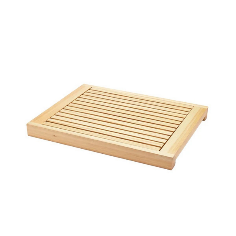 Chef Inox Serve Beechwood Bread Board with Stainless Steel Tray 560x360x45mm