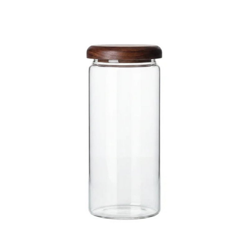 Chef Inox Serve Glass Jar with Acacia Lid 1L
