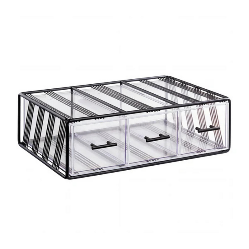 Chef Inox Serve Black 3-Drawer Display Case 560x360x180mm