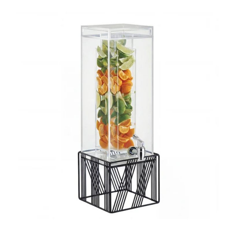 Chef Inox Serve Black Drink Dispenser with Infuser 180x220x600mm