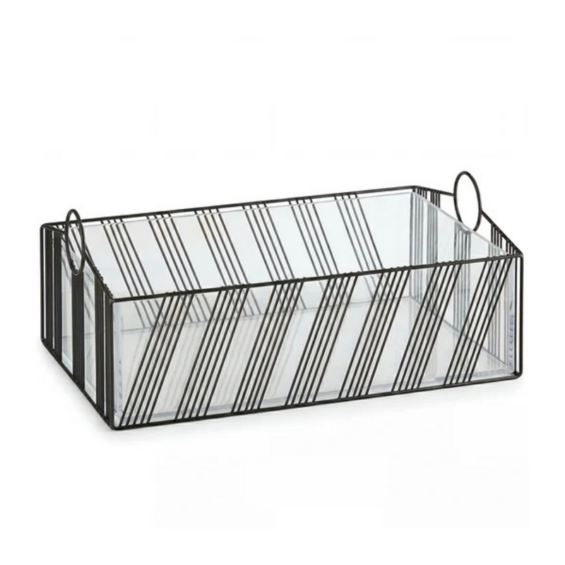 Chef Inox Serve Black Wire Ice Box with Polycarbonate Pan Set 530x330x180mm