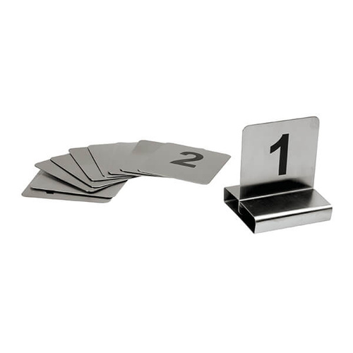 Trenton Stainless Steel Small Table Numbers - Set Of 1 - 10 70x60mm