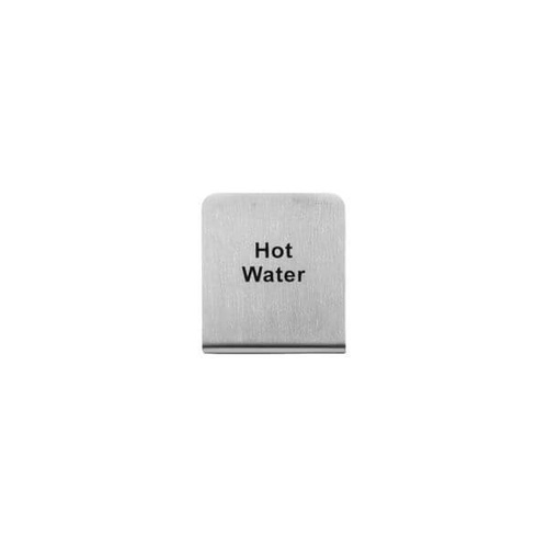 Hot Water Buffet Sign 50x40mm - 18/8 - Stainless Steel 