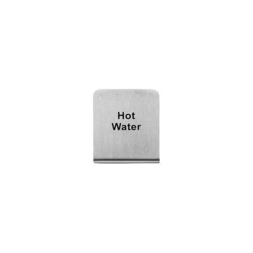 Hot Water Buffet Sign 50x40mm - 18/8 - Stainless Steel 