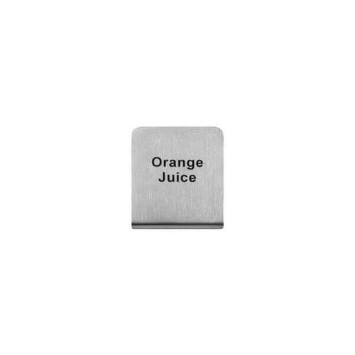 Orange Juice Buffet Sign 50x40mm - 18/8 - Stainless Steel 