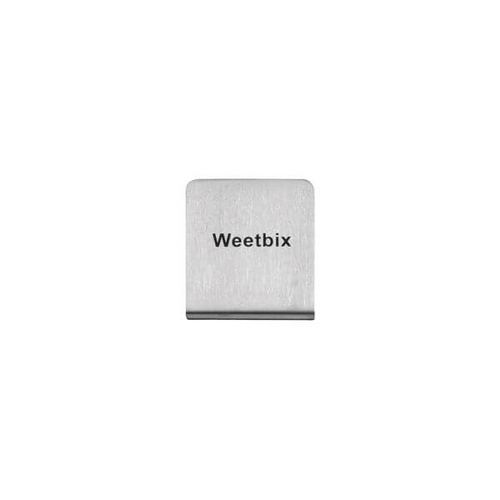 Weetbix Buffet Sign 50x40mm - 18/8 - Stainless Steel 