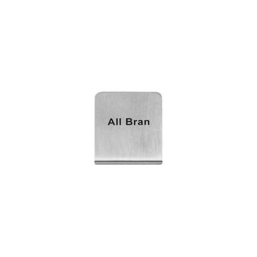 All Bran Buffet Sign 50x40mm - 18/8 - Stainless Steel 