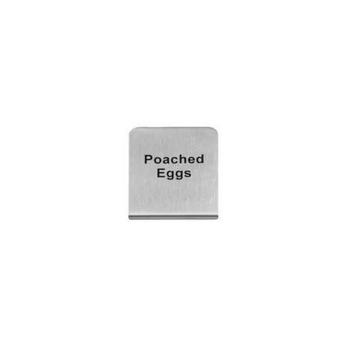 Poached Eggs Buffet Sign 50x40mm - 18/8 - Stainless Steel 